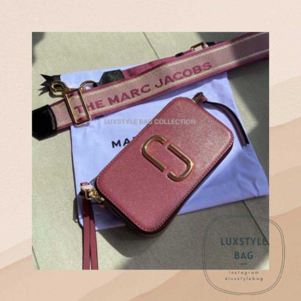 Luxe de haute qualité Marc's Jacob Designer Bags Sac à main en cuir Snapshot Camera Bag Dusty Pink Crossbody Tote Bag Messenger Fashion Large Cap