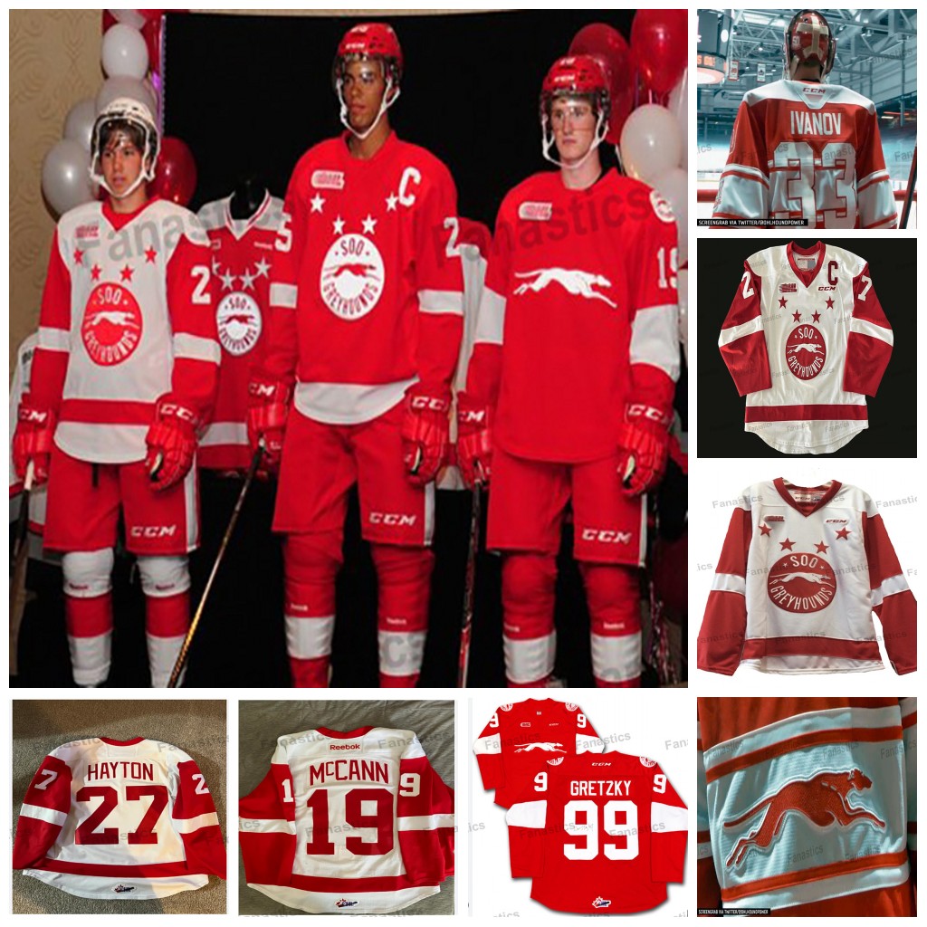 

2023 Greyhounds Jerseys Soo Bryce McConnell-Barker Kalvyn Watson Kirill Kudryavtsev Mark Duarte D'Intino Brenden Sirizzotti Marco Mignosa Tyler Savard Custom, White womens s-2xl