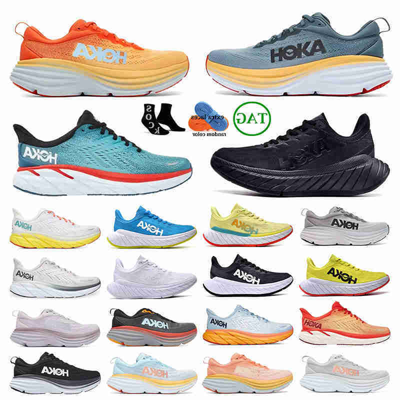

WITH BOX designer 2023 New HOKA ONE running shoes Bondi Clifton 8 Carbon x 2 mens womens Accepted lifestyle Shock absorption highway on Cloud designe, Bondi 8 (10)