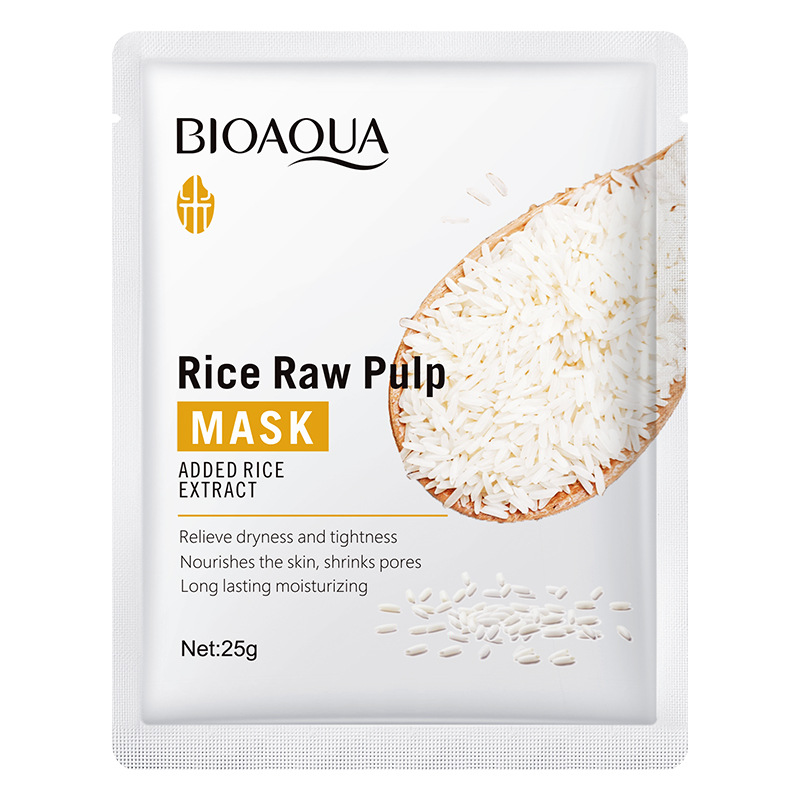 Foundations de soins de la peau Correction de riz anti-cernes Masques faciaux pelures riz pâte d'origine masque facial hydratant patch anti-vieil