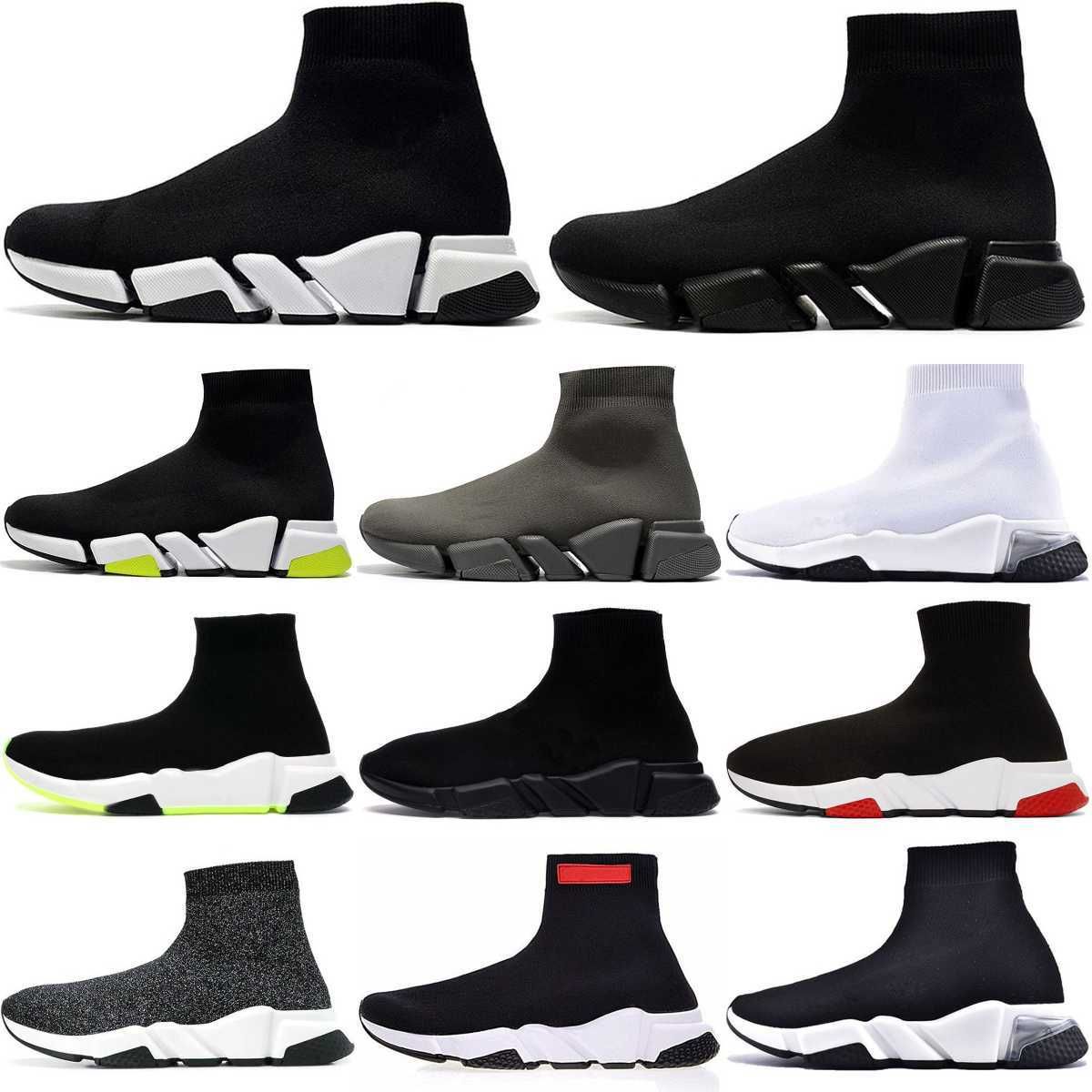 

Trainers Speeds 2.0 1.0 Shoe Platform Sneaker Men Women Designer Balanciagas Tripler Paris Socks Boots Runners Black White Light Graffiti Vintage Beige Pink Sneakers, 13