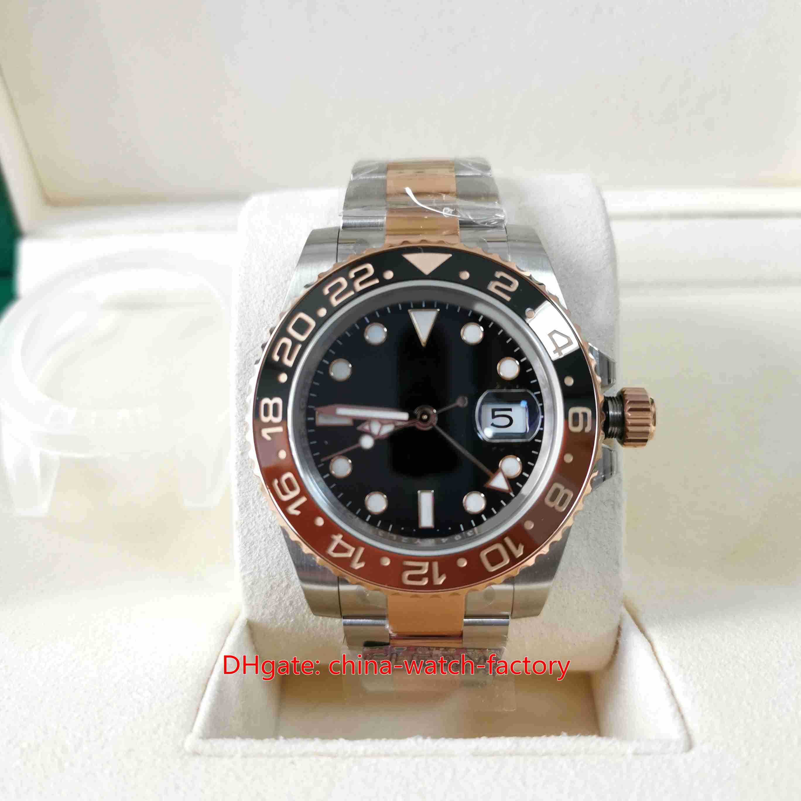

CLEAN Factory Mens Watch CF Better Version 40mm GMT 126711 126711CHNR 18k Gold Cerachrom Bezel Watches CAL.3285 Movement Mechanical Automatic Men's Wristwatches