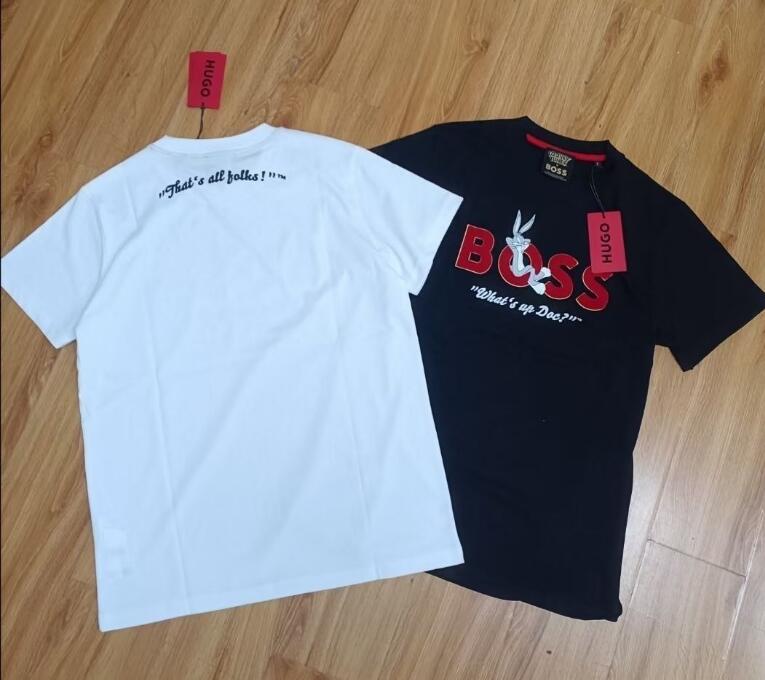 

designer t shirt summer short sleeve rabbit bosses men tshirt black white tee mens clothes