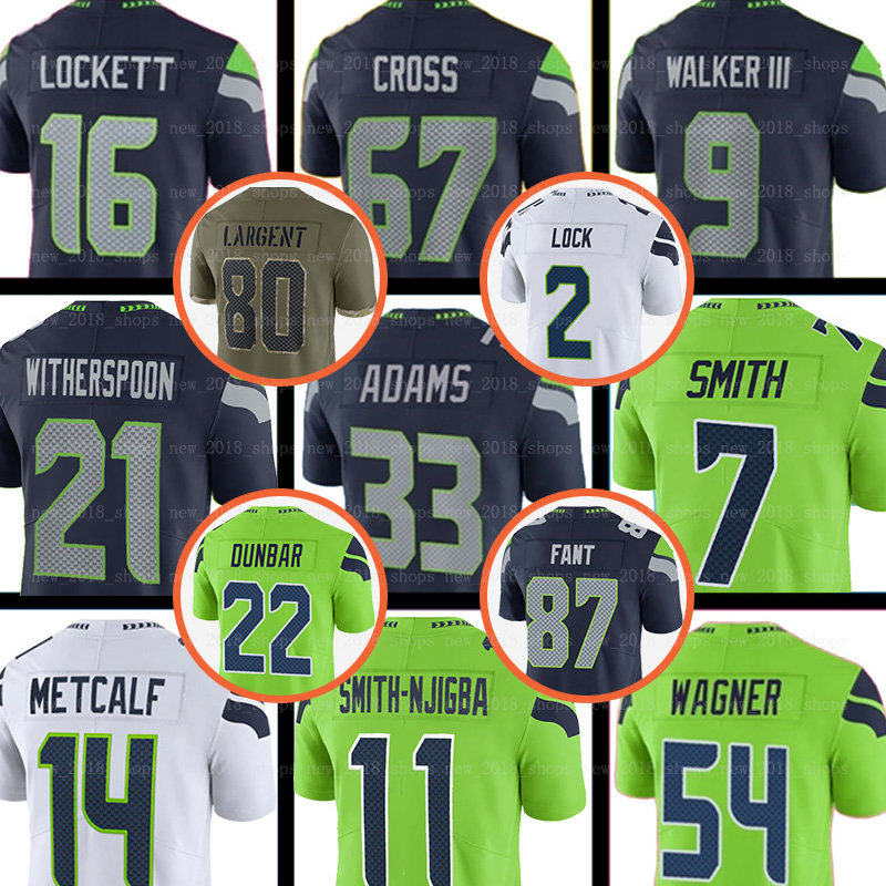 

DK Metcalf Seahawkes Football Jersey Tyler Lockett Jamal Adams Quandre Diggs Geno Smith Devon Witherspoon Jaxon Smith-Njigba Devin Bush Jordyn Brooks Tariq Woolen, Men(hai ying)