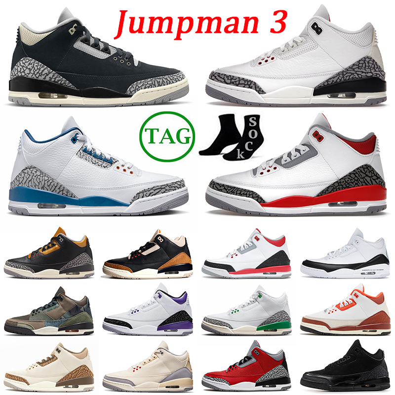 

Jumpman 3 Basketball Shoes White Cement Reimagined Wizards Fire Red Palomino Lucky Green Dark Iris Mars Stone 3s Off Noir J3 Sneakers Women Men Trainers Sports 36-47, 40-47 racer blue