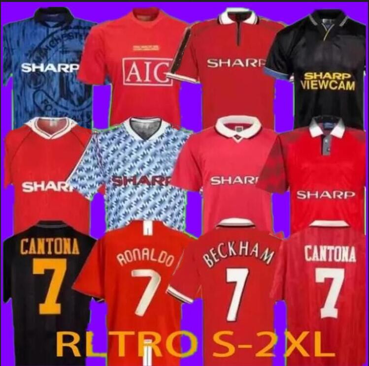 

Retro United 1994 1996 1998 2000 2002 2004 Soccer jersey MAN football Giggs SCHOLES Beckham RONALDO CANTONA Solskjaer Manchester 07 08 93 94 96 97 98 99 86 88 90 91 UTD