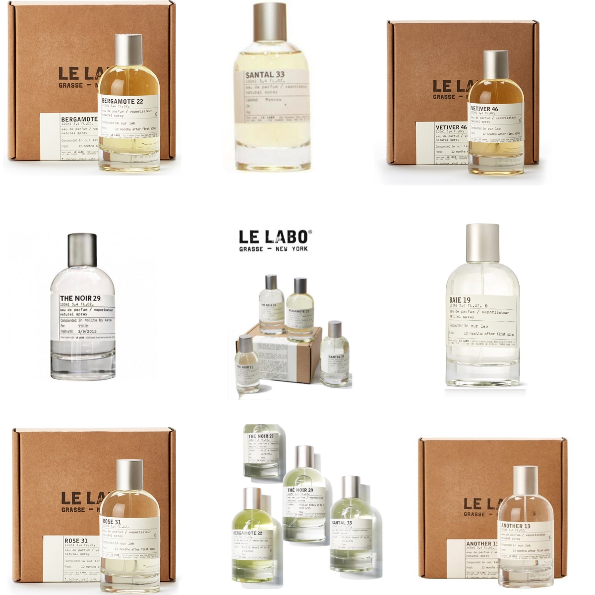 

Newest arrival colognes perfume fragrance for woman High Quality Le Labo Santal 33 BERAMOTE 22 THE NOIR 29 ROSE31 4pcs 30ml fragrance set free ship