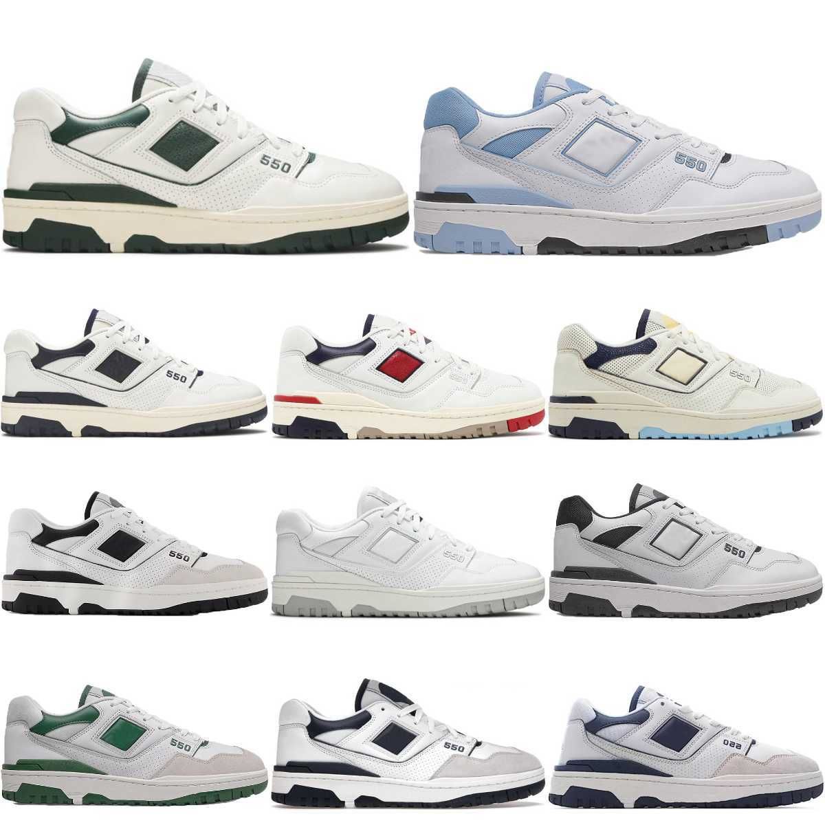 

New BB550 B550 550 Sports Shoes Men Women Balance White Green Grey Cream Black Blue UNC Trainers Navy Purple Shadow Burgundy Cyan AURALEE Mens Designers Sneakers, 13