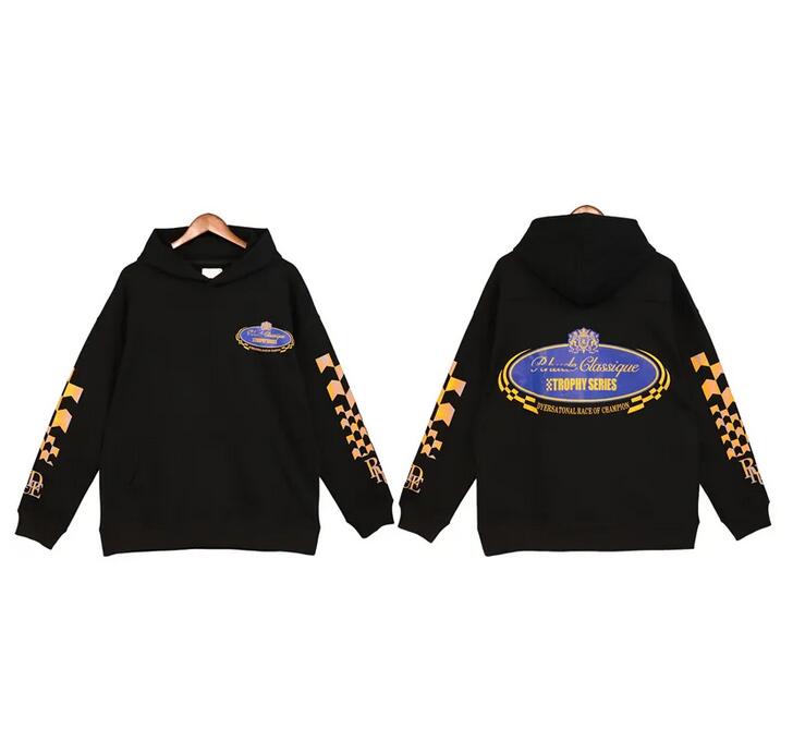 

Men's Hoodies Sweatshirts Sailboat Print Classic Letter Rhude High Quality Apricot Black Hoodie Men Women 1 1 Hip Hop Pullovers 230206, Q111