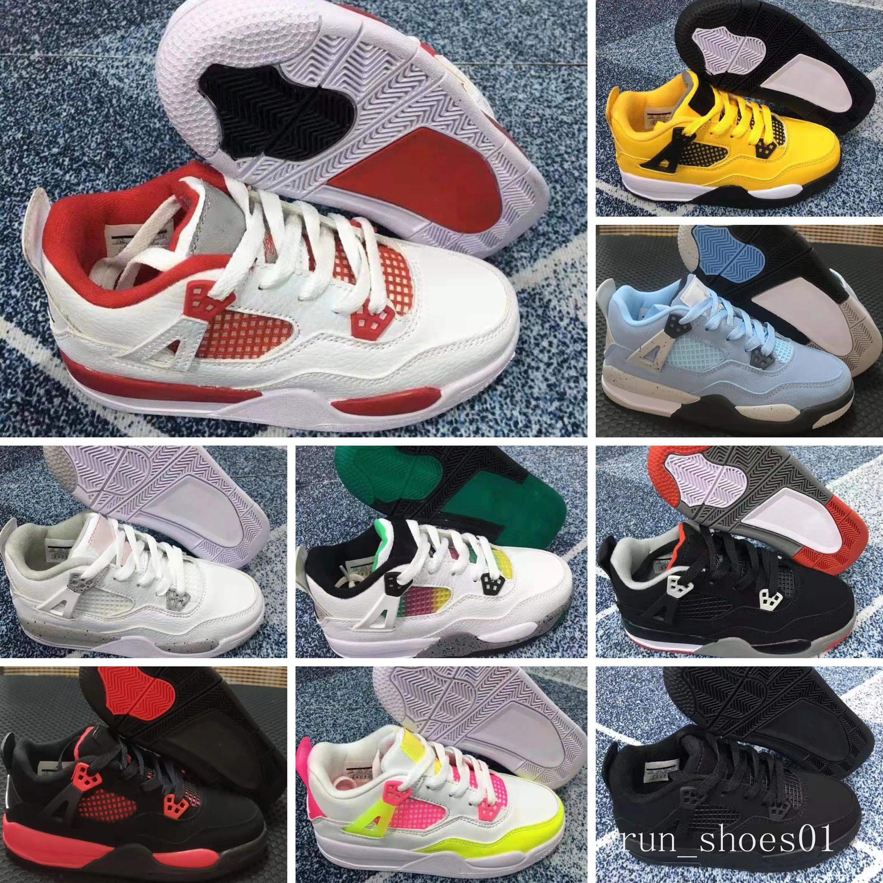 

2023 classic Running Shoes for boys girls kids Black Red White size24-35, Color 6