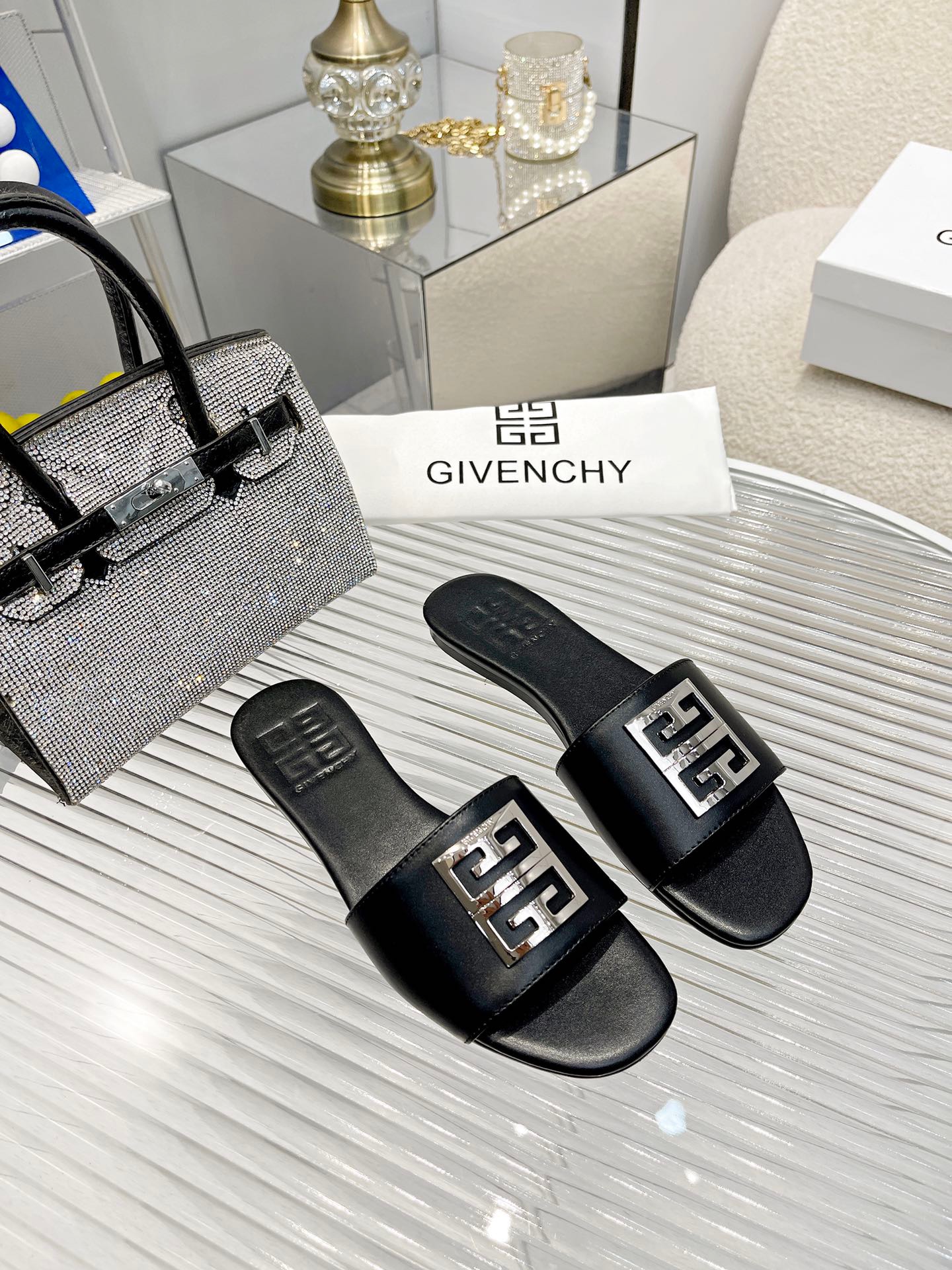2023 Early spring/summer new GIVENCHY/ Givenchy peep-toe slippers