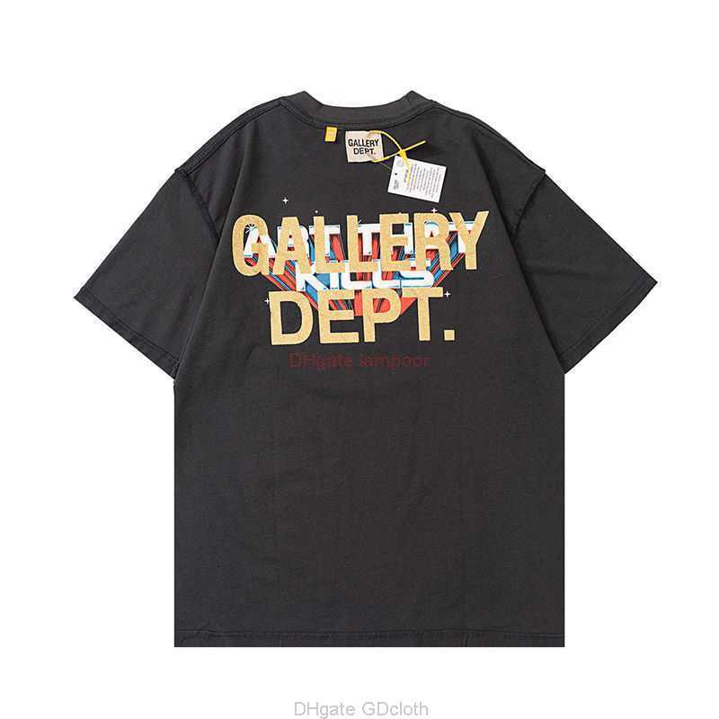 

Designer Fashion Clothing Tees Tshirt Galleryes Depts Atk Wash Used Reverse Wear Design Letter Print Short Sleeve Tshirt for Men Women Casual Casual Streetwear Tops, Black eleven 3716