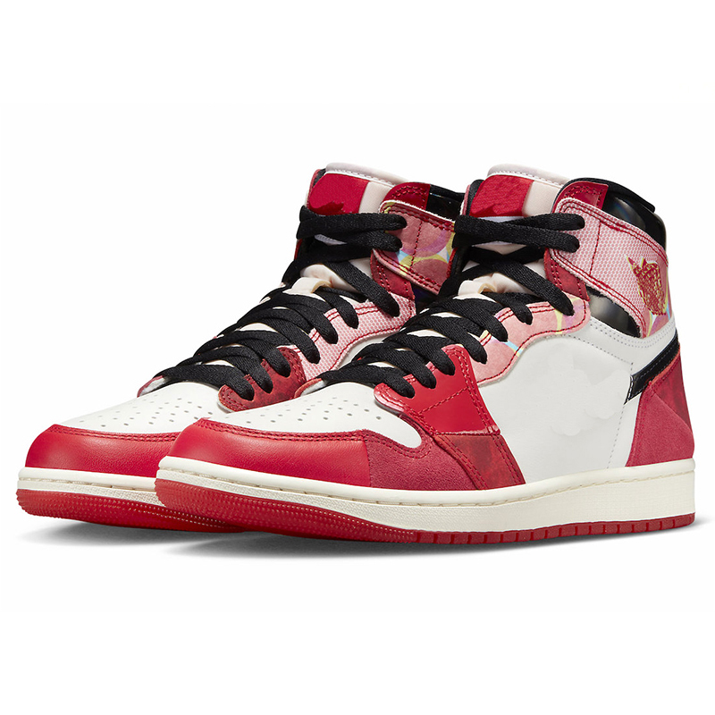 

SpiderVerse Basketball Shoes Jumpman 1 1s Dv1748-601 Across the Verse University Red Black White Sports Sneakers Trainers, Beige