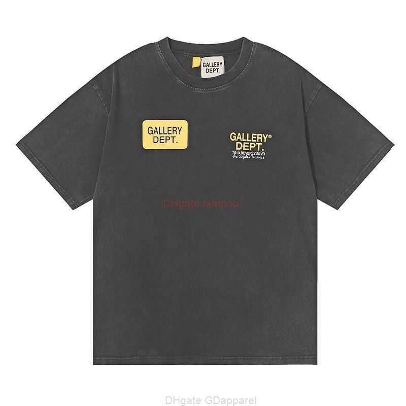 

Designer Fashion Clothing Tees Tshirt Galleryes Depts Los Angeles Exclusive American Washed Old High Street Short Sleeve Tshirt Male Female Students Luxury Casual, Wash water black 6117
