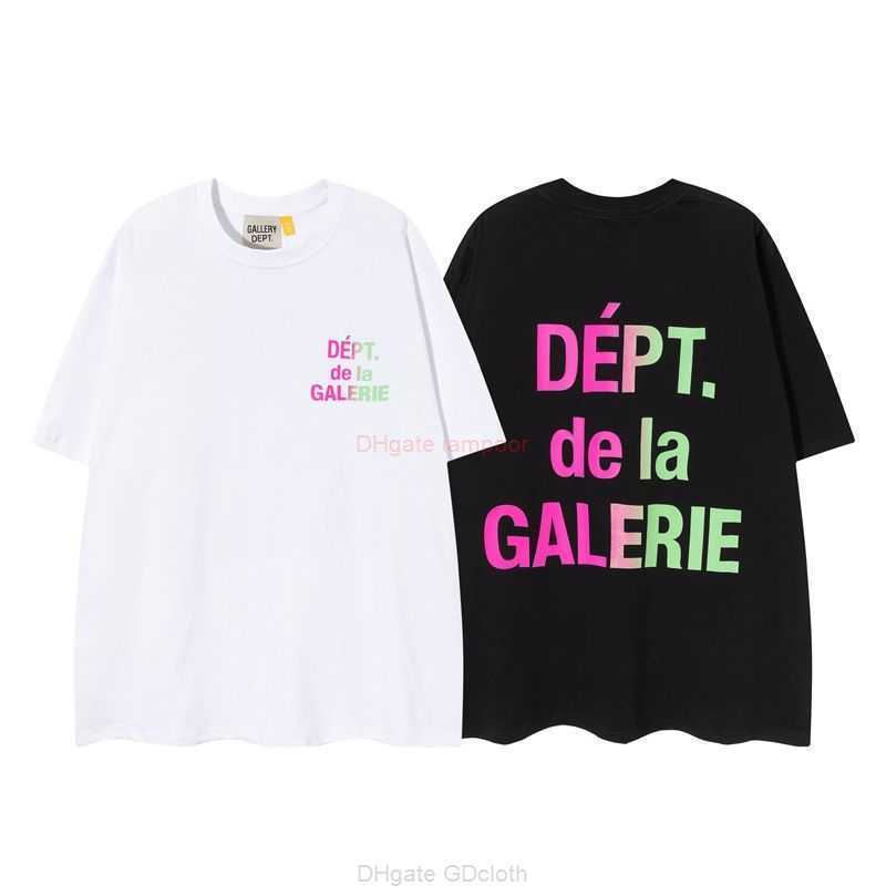 

Designer Fashion Clothing Tees Tshirt Galleryes Depts American Gradient Letter Printing Short Sleeve High Street Loose Relaxed Mens Womens Tshirt Summer Tops for s