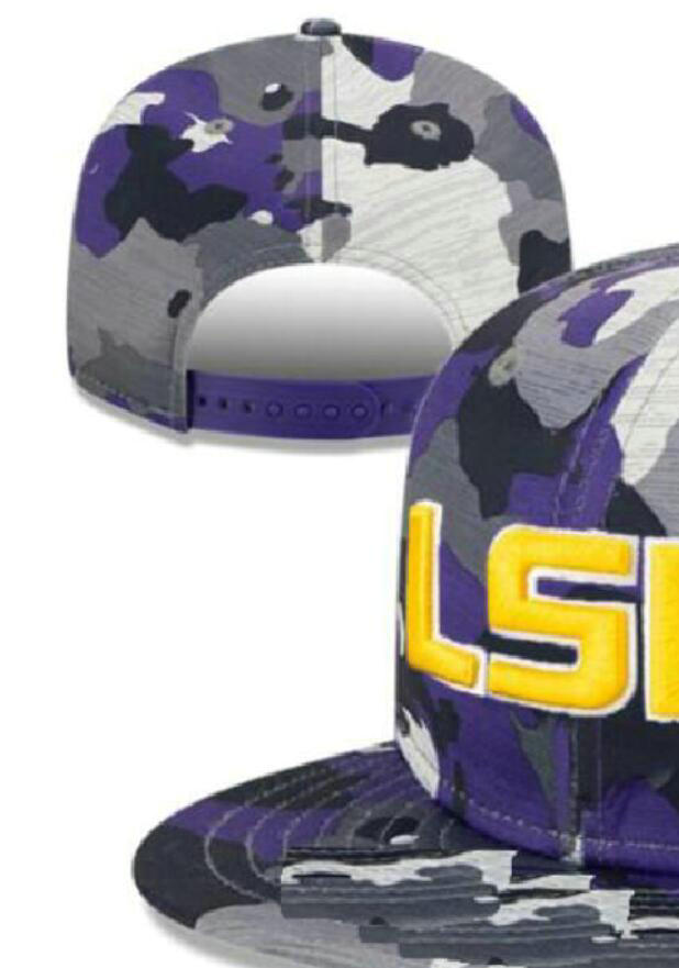 

2023 All Team Fan's USA College Michigan Baseball Adjustable Wolverines LSU Hat On Field Mix Order Size Closed Flat Bill Base Ball Snapback Caps Bone Chapeau A1