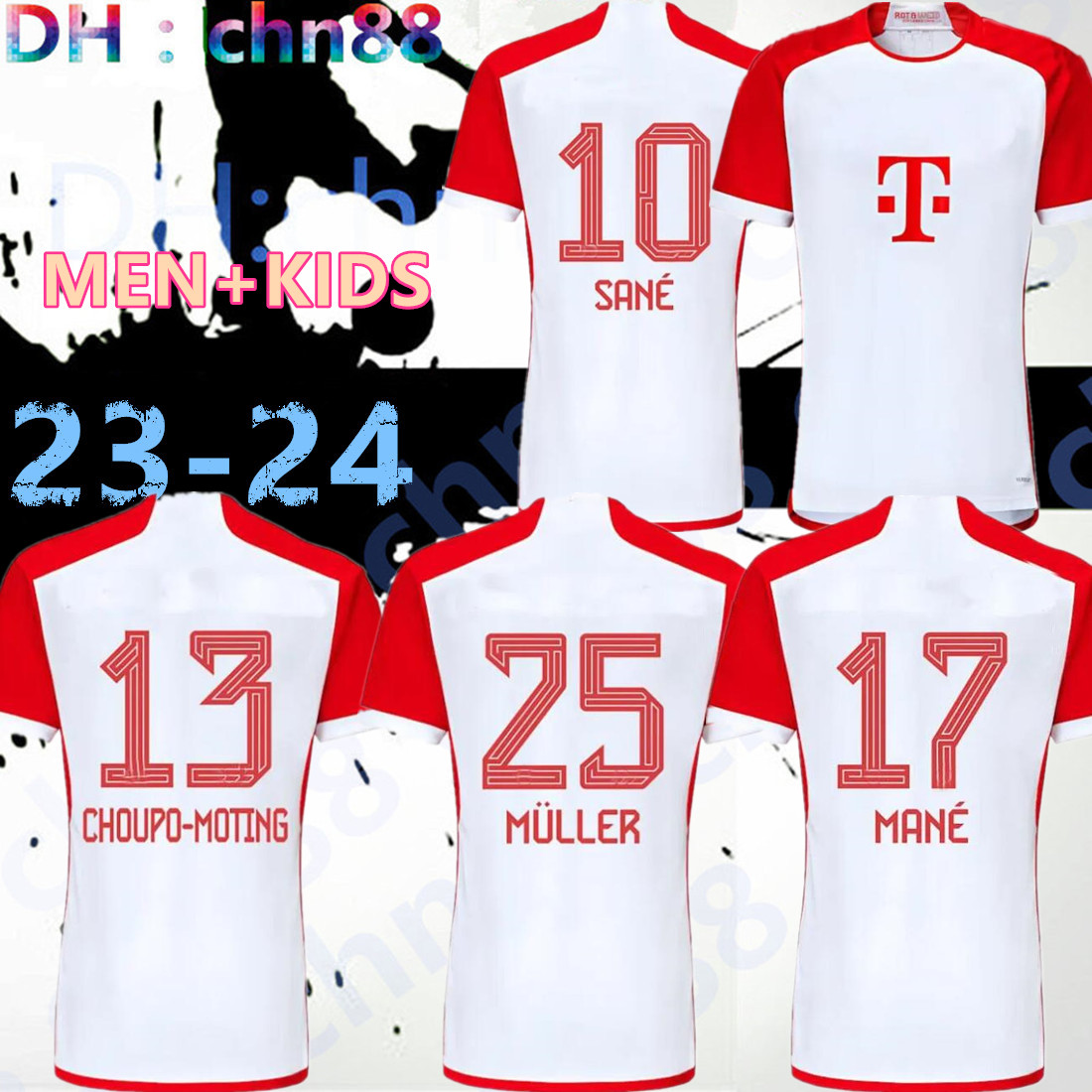 

22 23 24 BAYERN soccer jerseys SANE KIMMICH MUNICH MULLER DAVIES COMAN 2023 2024 home football shirt GORETZKA GNABRY MANE #17 jersey MUSIALA Men Kids kit sets uniforms, 23-24 home
