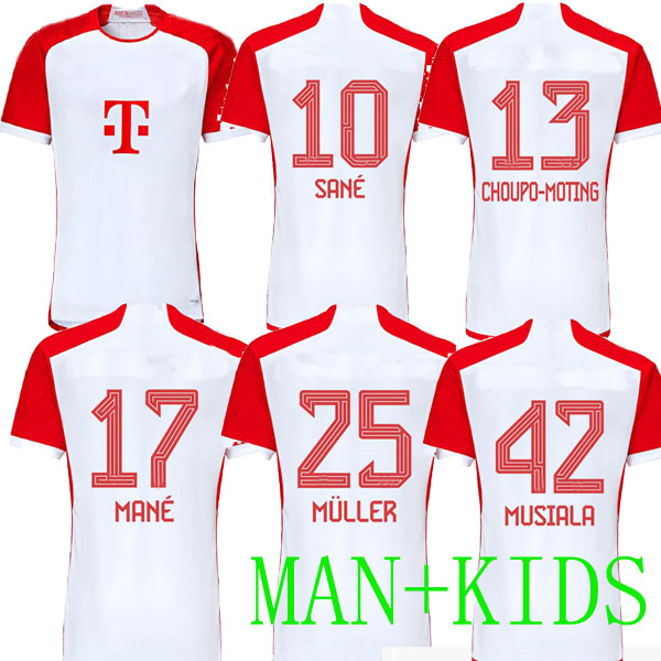 

23 24 DE LIGT MUSIALA soccer jerseys MANE bayern munich SANE GNABRY GORETZKA COMAN MULLER DAVIES KIMMICH football shirt Men Kids kit 2023 PLAYER VERSION uniforms, 23 24 home player version 2