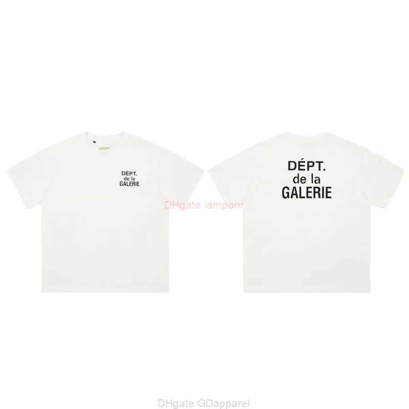 

Designer Fashion Clothing Tees Tshirt Correct Version / Galleryes Depts 22ss New Front Back Slogan Printed Men's Women's Simple Short Sleeve T-shirt Luxury Casual Tops, White