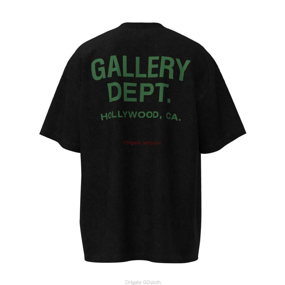 

Designer Fashion Clothing Tees Tshirt Galleryes Deptes Green Printing hollywoods Classic High Quality Cotton Casual Short Sleeve Tshirt for Men Casual Streetwear, Black ss d14