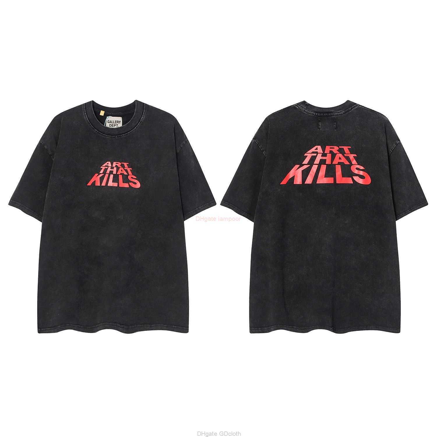 

Designer Fashion Clothing Tees Tshirt Galleryes Depts Minimalist Letter Printed Tshirt Trend Casual Loose Round Neck Short Sleeved Tshirt for Both Men Women Tops fo, Black