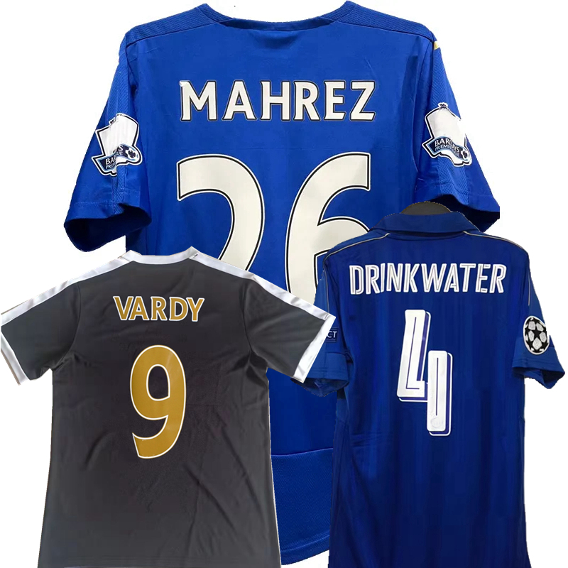 

Retro Leicester soccer jersey VARDY Morgan Okazaki Mahrez Kante HUTH NDIDI SIMPSON Drinkwater King 15 16 17 vintage classic football shirt, 16/17 home