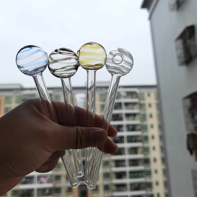 

Pyrex Glass Oil Burner Pipe 6.3inch Length 30mm Diameter Colorful Oil Burners Tube OD 10mm With Camouflage For Tobcco Dry Herb Smoking Pipes Bongs Wholesale