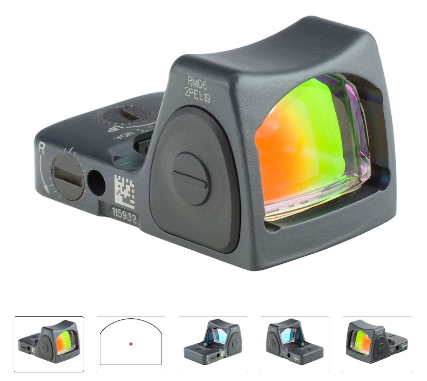 

Trijicon Type 2 RMR Reflex Red Dot Sight Adjustable LED With Glock MOS Base 20mm Mount