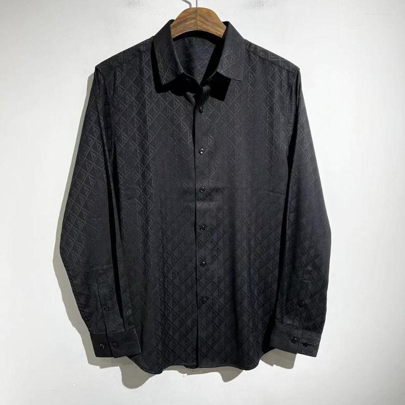 Men's Casual Shirts 2023ss Top Quality CD Luxury Business For Men Long Sleeve Button Down Shirt Streetwear Men's Clothing Clothes