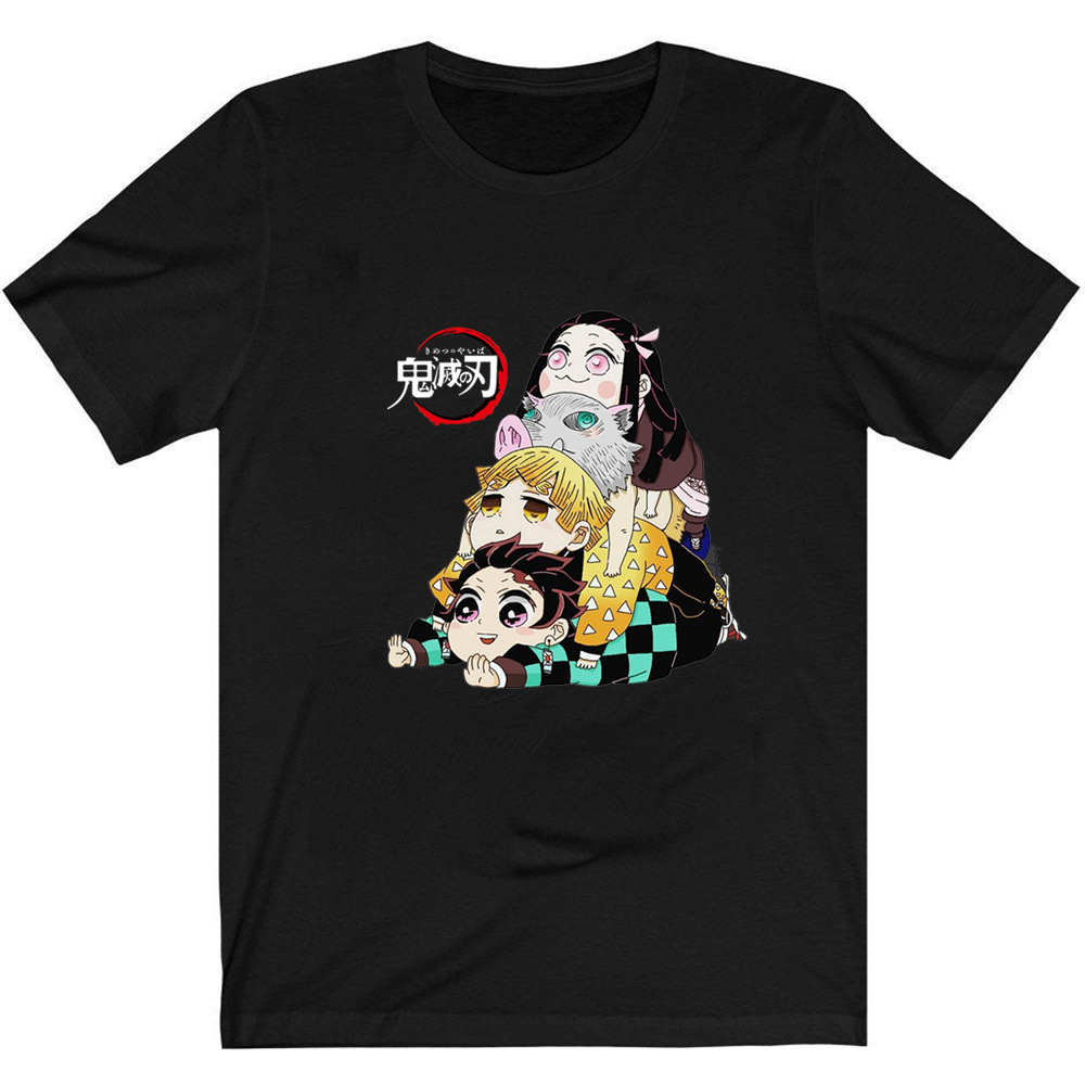 

Designer T-shirt Men's T-shirt Boys Girls Short Sleeve Women's Cartoon Japanese Anime Print Black Short Sleeve T-shirt Men's and Women's Summer Breathable Casual XS XXXXL, Pink