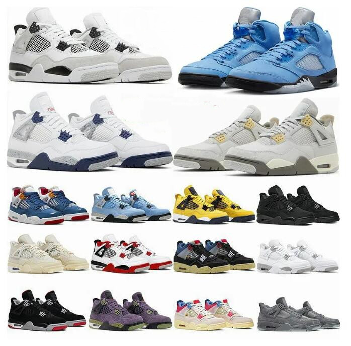 

jumpman 4S OG Basketball Shoes 4 4S Military Black Midnight Navy Craft Photon Dust Pine Green Thunder Sail University Blue Violet Ore Jumpman IV Mens US 36-47, 43