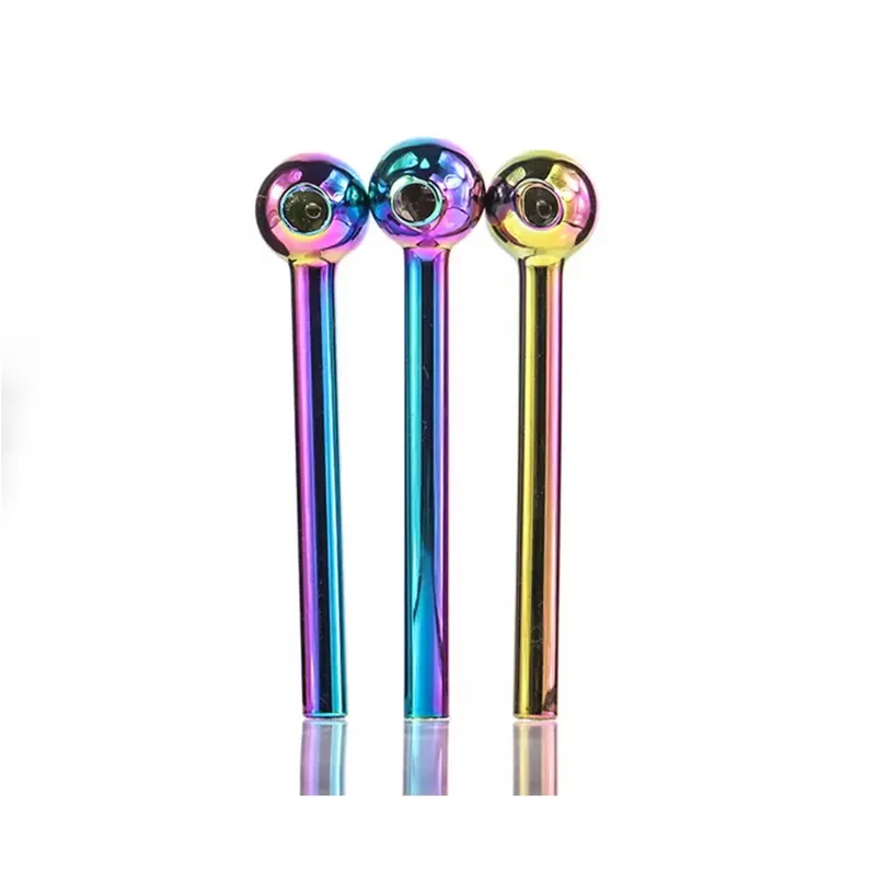 

Nano Plating Pyrex Glass Oil Burner Pipe Colorful Quality Great Tube Nail Tips Tobcco Dry Herb Dab Oil Rig Bongs Water Pipes