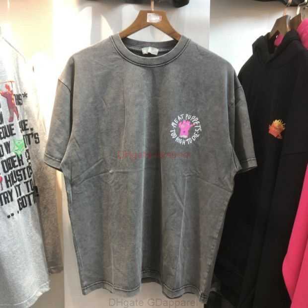 

Designer Fashion Clothing Tees Tshirt Galleryes Depts Fashion Cartoon Print Dept Crew Neck Loose Wash Used Os Short Sleeve Tshirt Luxury Casual Tops Streetwear Rock, Dark gray