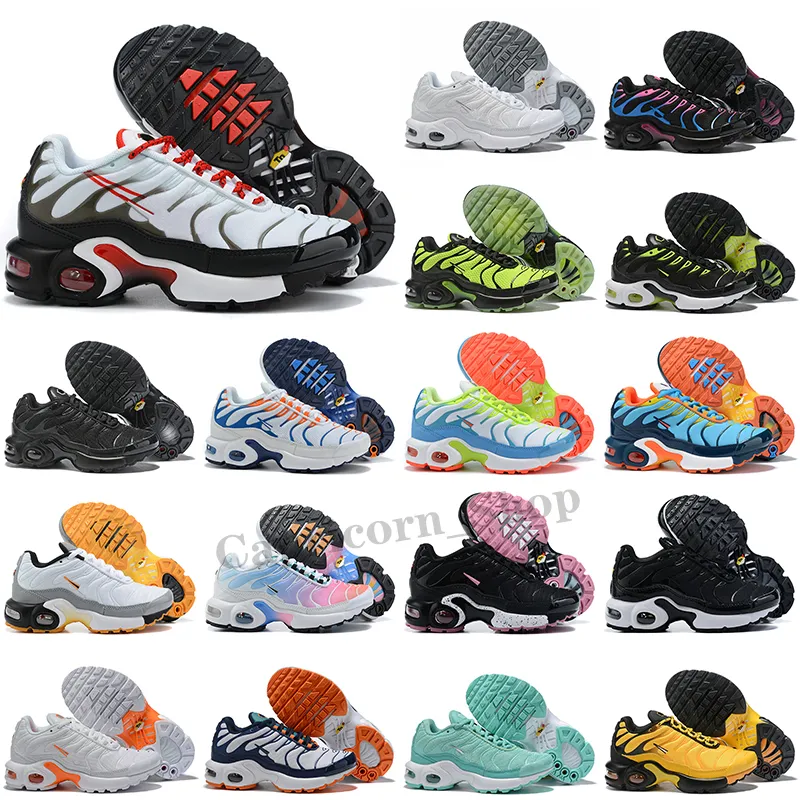 

TN Kids Running Shoes tn enfant Breathable Soft Sports Chaussures Boys Girls Tns Plus Sneakers Youth requin Trainers Eur 28-35, Top quality