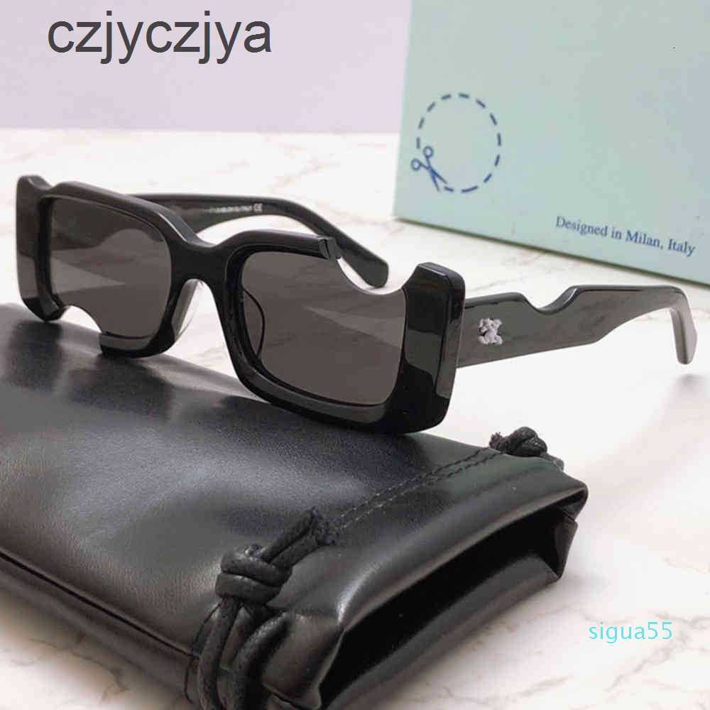 

Sunglasses Fashion OFF W sunglasses Luxury Offs White 2022SS Official latest Square classic fashion OW40006 polycarbonate plate notch frame white men a0DQV