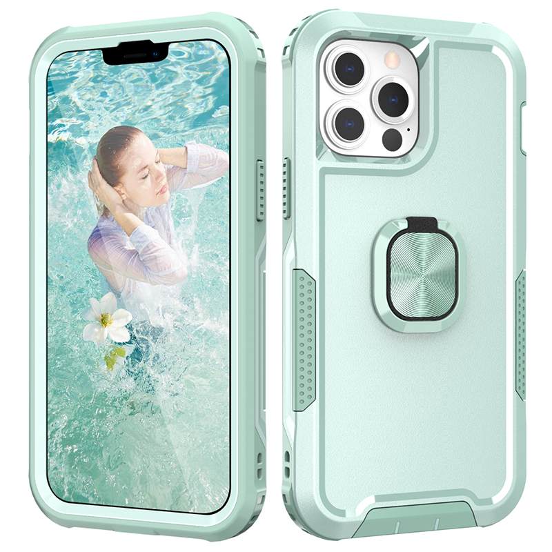 

Heavy Duty Shockproof Phone Cases For Iphone 15 14 13 12 11 Pro Max XsMax Xr Xs X 6 7 8 Plus Military Grade 3 in 1 Design Multifunction Phone Case, Mint green