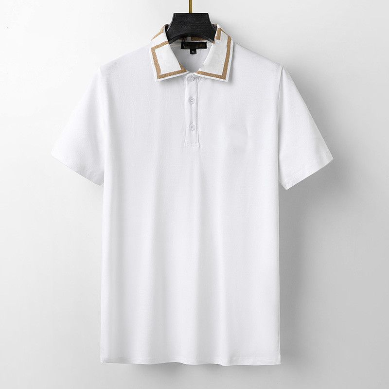 

Men's Summer Shirt 2023 solid color Polo short sleeve breathable fashion Polos print lapel casual short sleeve top
