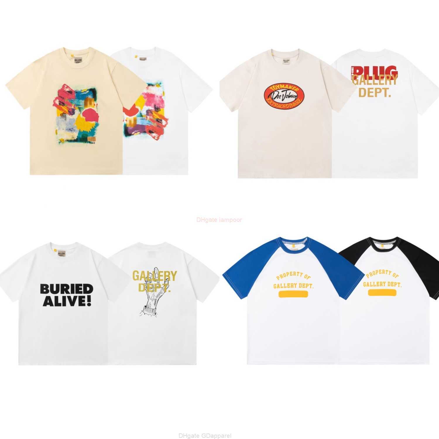 

Designer Fashion Clothing Tees Tshirt Galleryes Depts Fashion Brand Tshirt Loose Cotton Couple Youth Basic Sports Short Sleeve Luxury Casual Tops Streetwear Rock H, G142 white black