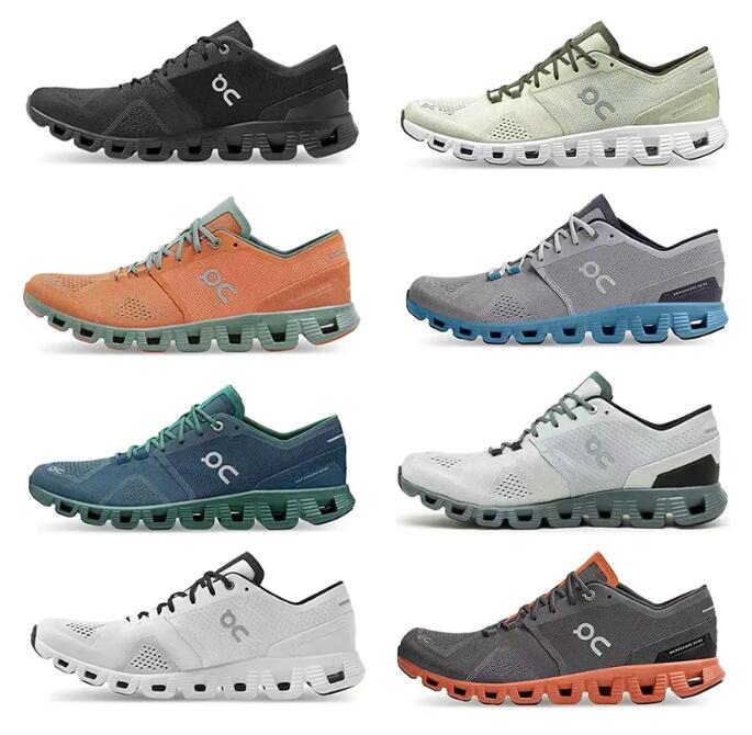 

On Cloud X Running Shoes women mens Sneakers Aloe ash black orange rust red Storm Blue white workout and cross trainning shoe Designer mens Sports trainers 36-45