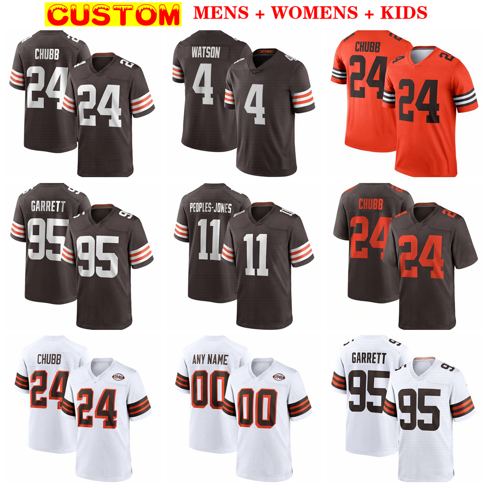 

Mens Football Jerseys 24 Nick Chubb 4 Deshaun Watson Myles Garrett Amari Cooper Ward Womens Kids Njoku Peoples-Jones Bitonio Newsome II Goodwin Manziel Kosar Brown, Mens s-xxxl
