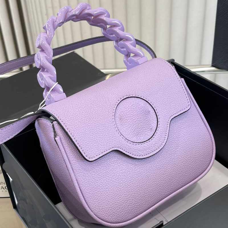 

Mini Tote Bag Thick Chain Handle Handbags Purse Genuine Leather Shoulder Crossbody Bags Inside Card Holder Pockets Flap Small Handbags Clutch Bags