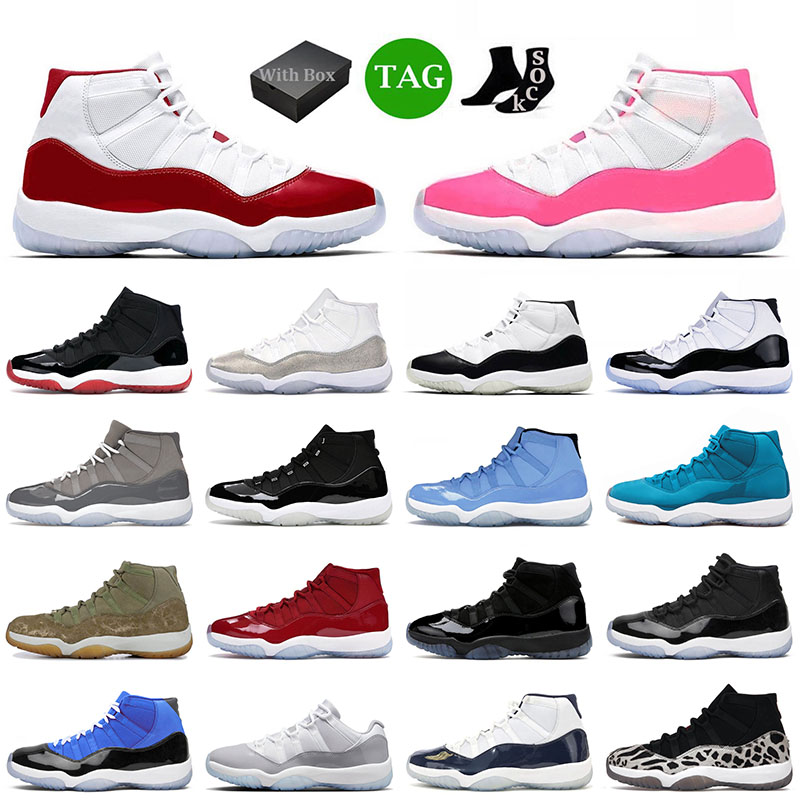 

Men 11 11s XI High Basketball Shoes Pink Cherry Metallic Silver Top Jumpman Cement Grey Black Royal 25th Anniversary Gamma Blue Men Women Trainers Sneakers, 33 40-47