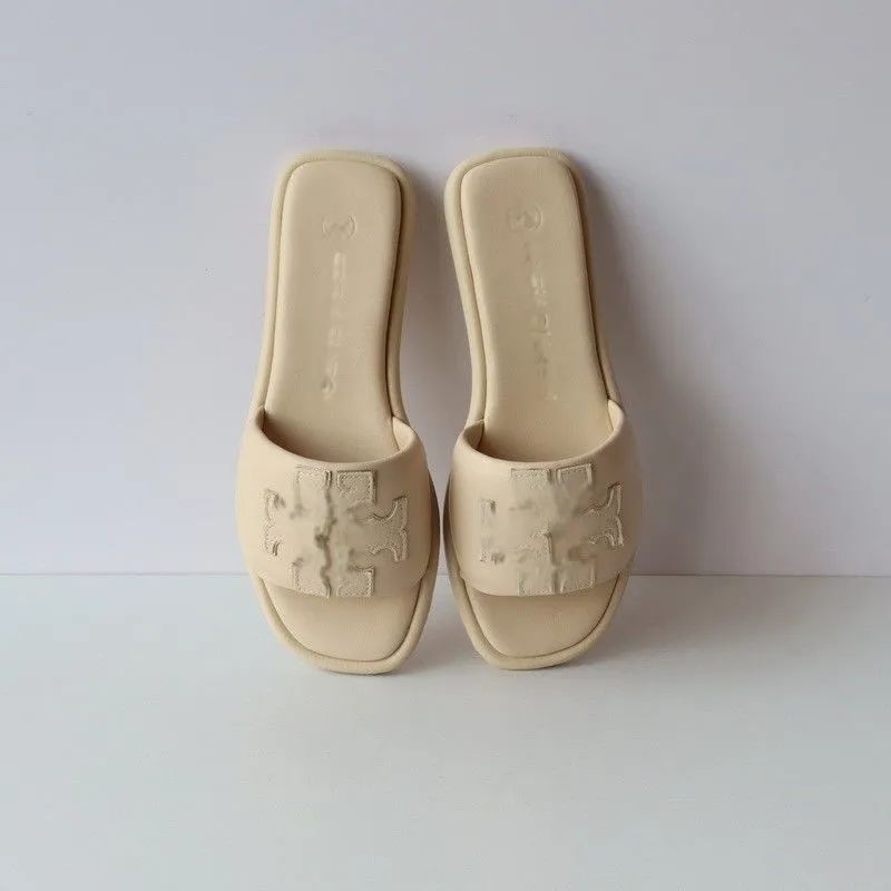 

2023 Womens Sandals Designer Luxury Flat Fashion Classic Pattern Low Heel Foam Bubble Black White Beige Rubber Heatshoes Size