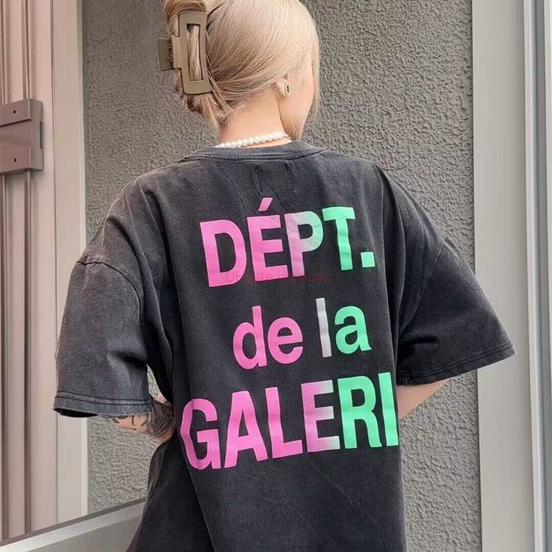 

Designer Fashion Clothing Tees Tshirt Galleryes Depts Short Sleeve Printed American Washable Old Vtg High Street Loose Round Neck T-shirt for Men Women Tops for sale, Pure t