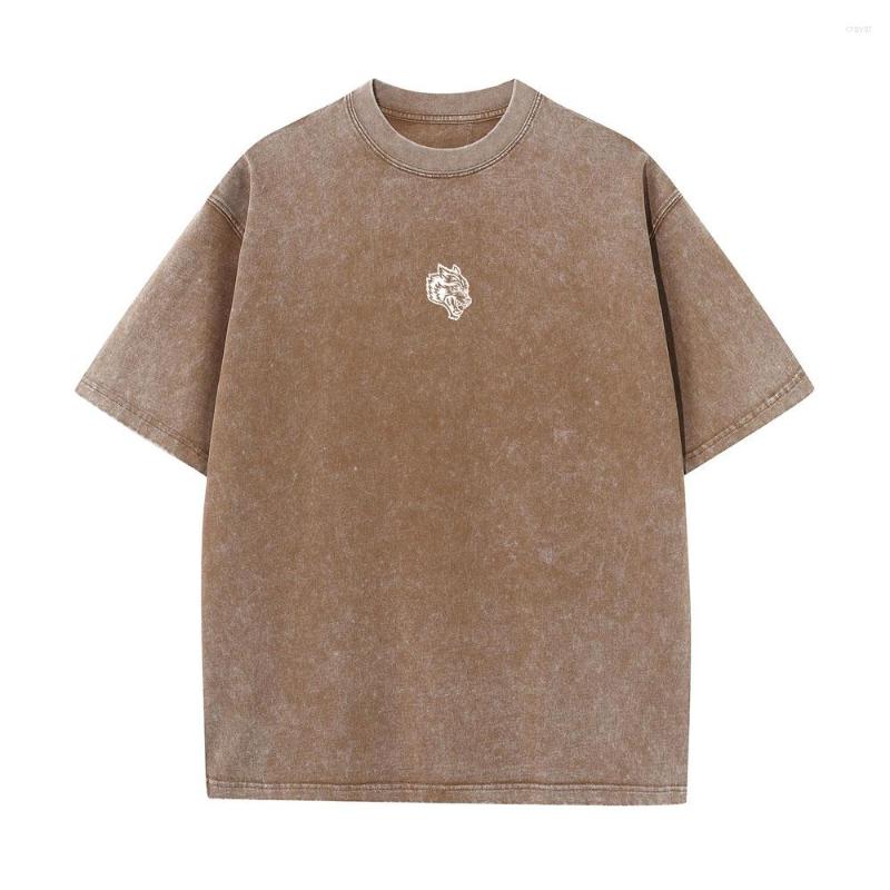 

Men' T Shirts DARC SPORT Washed Vintage 230G Cotton Shirt Hip Hop Men Streetwear Old T-Shirt Casual Short Sleeve Small LOGO Tees Tops, Roes red 1