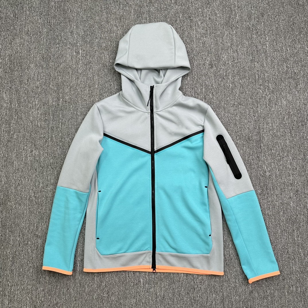 

Men's designer sportswear zipper sports suit stitching multi-color tooling spring and autumn hoodie sweatshirt women's hoodie casual jogging sportswear size M-2XL, A19