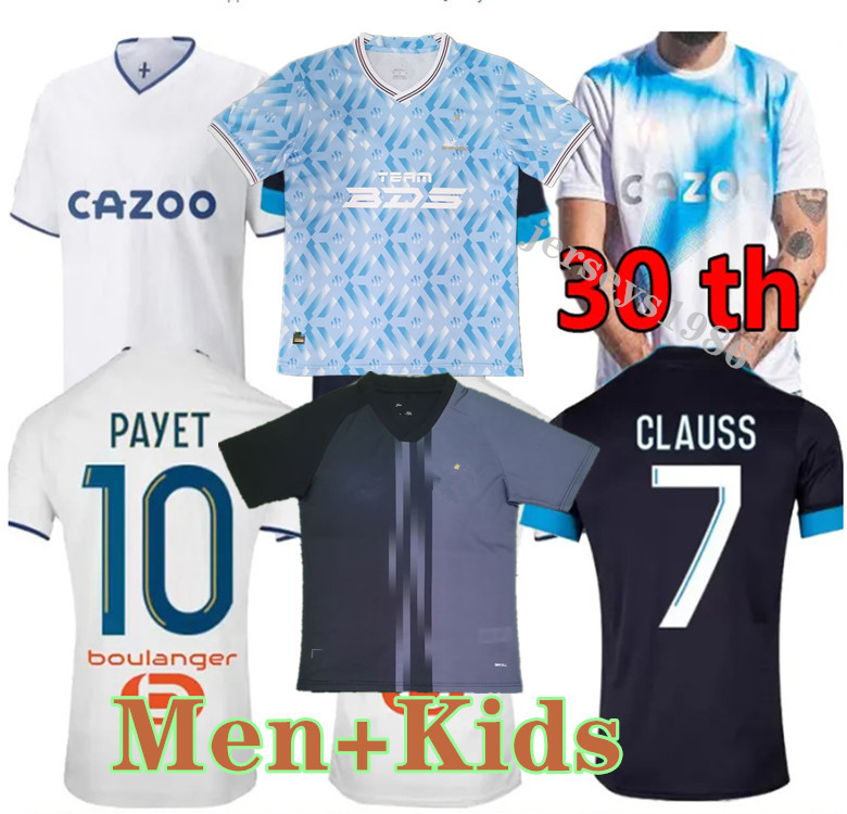 

22 23 maillot ALEXIS soccer jerseys 30 Year Anniversary Special 2023 MarseilleS GUENDOUZI PAYET CLAUSS football shirts men kids KIT VERETOUT OUNAHI S 4XL