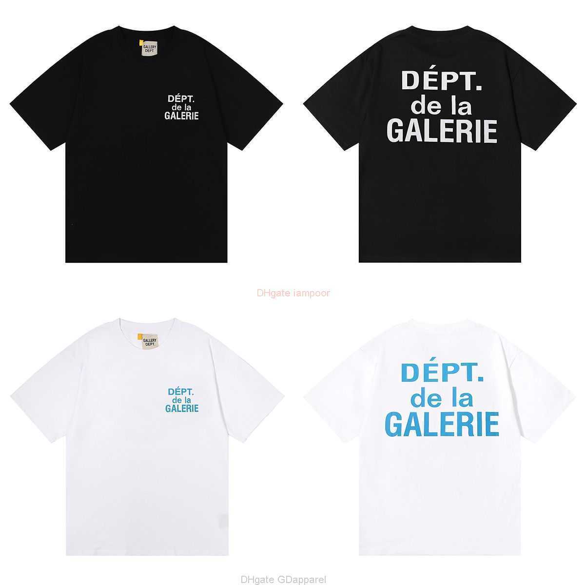 

Designer Fashion Clothing Tees Tshirt Galleryes Depts De La Galerie Blue Printed Double Yarn Cotton Short Sleeve Tshirt for Men Women Casual Streetwear Tops Rock Hip, White 6030
