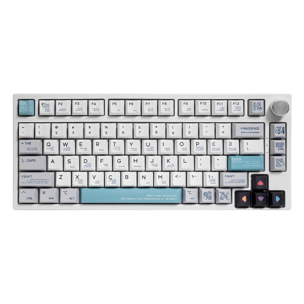 

TK75 75% Mechanical Keyboard Hot Swapable Triple Mode RGB 81 Keys PBT Cherry Profile Keycaps Type-C Wired bluetooth 2.4GHz Gasket 3000mAh NKRO Gaming Keyboard