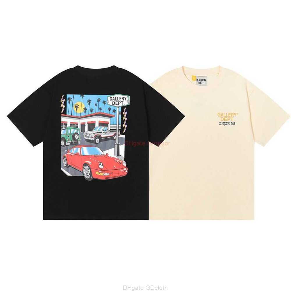 

Designer Fashion Clothing Tees Tshirt Niche Beauty Fashion Galleryes Deptes Color Painting Auto Printing High Street Pure Cotton Double Yarn Short Sleeve Tshirt Me, Apricot 6022